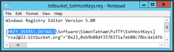 Notepad - Change HKEY_CURRENT_USER to HKEY_USERS\.DEFAULT