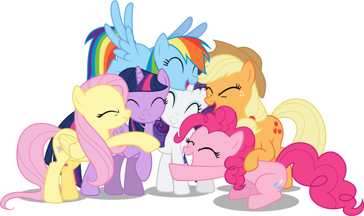 my little ponies group hug