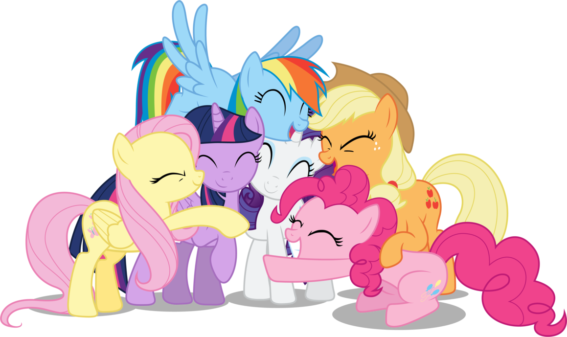 My Little Ponies Group Hug